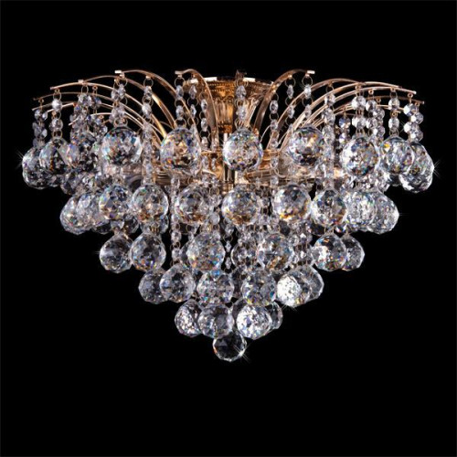 потолочная люстра eurosvet 3299/6 золото/прозрачный хрусталь strotskis в Нижневартовске