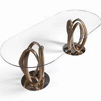 стол овальный обеденный стеклянный dt801-gran от angel cerda в Нижневартовске