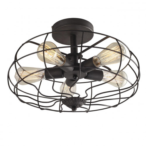 потолочная люстра divinare cottero 5002/05 pl-5 серая в Нижневартовске