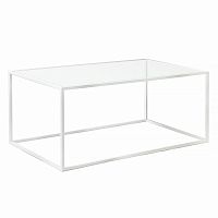 стол журнальный london white прозрачное стекло в Нижневартовске