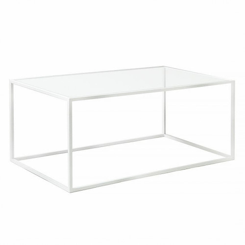 стол журнальный london white прозрачное стекло в Нижневартовске