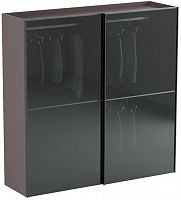 шкаф nero со стеклянными дверями коричневый в Нижневартовске