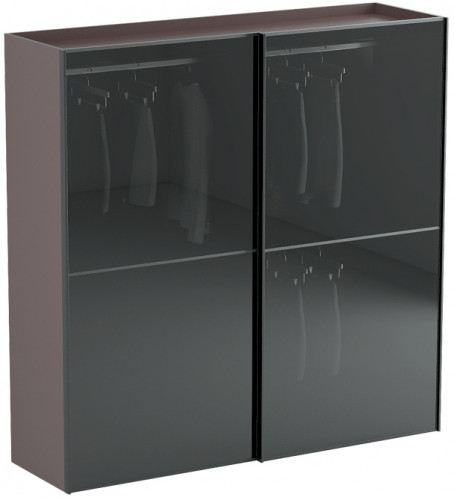шкаф nero со стеклянными дверями коричневый в Нижневартовске