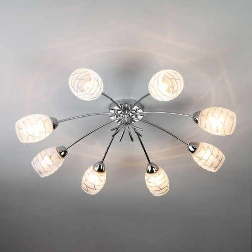 потолочная люстра eurosvet rigina 30127/8 хром в Нижневартовске