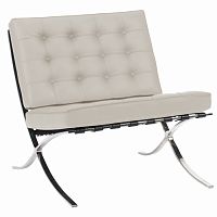 кресло barcelona chair молочное в Нижневартовске