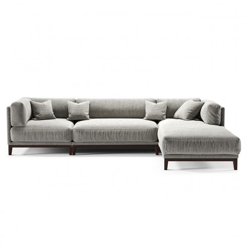 диван case угловой светло-серый шенилл в Нижневартовске