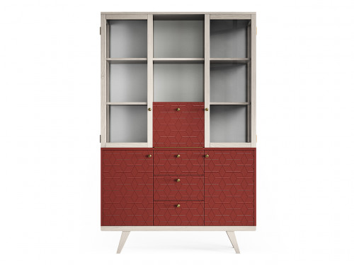 шкаф thimon №2 беленый дуб с красным в Нижневартовске