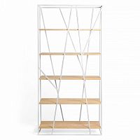 стеллаж powell white светлый дуб в Нижневартовске