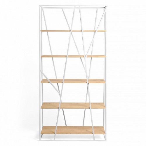 стеллаж powell white светлый дуб в Нижневартовске