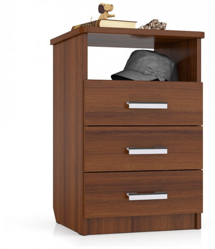 комод мд-3, цвет орех, 3 ящика с нишей в Нижневартовске