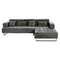 диван bugatti современный угловой модульный серый в Нижневартовске