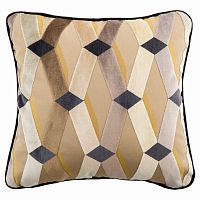 подушка декоративная бежевая с ромбами weave в Нижневартовске