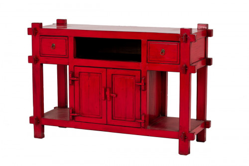 комод золотой век двухдверный красный в Нижневартовске