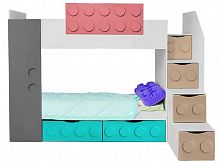 кровать подростковая двухъярусная с 2 ящиками правая леголенд в Нижневартовске