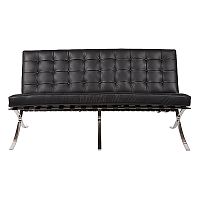 диван barcelona двухместный прямой черный в Нижневартовске