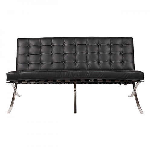 диван barcelona двухместный прямой черный в Нижневартовске