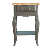 прикроватная тумба leontina black с одним ящиком черная в Нижневартовске