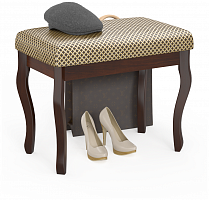 банкетка вента-1, цвет орех, обивка ткань атина коричневая в Нижневартовске