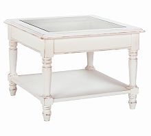 столик кофейный со стеклянной столешницей нордик белый в Нижневартовске