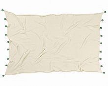 плед бежевый с зелеными помпонами в Нижневартовске