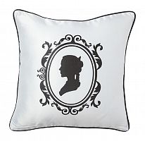 подушка с изображением женского силуэта ladies' profile white в Нижневартовске