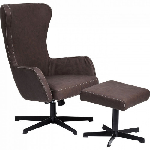 кресло вращающееся + пуф montana коричневый в Нижневартовске