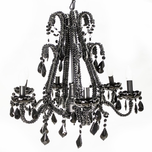 подвесная люстра-канделябр с подвесками черная nottebene в Нижневартовске