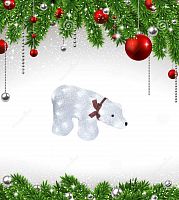 фигурка светодиодная «белый медведь» 23x36,5см (07954) uld-m3423-040/sta в Нижневартовске