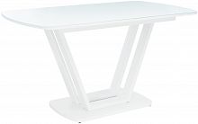 стол раздвижной leset каби металл белый, стекло белое в Нижневартовске