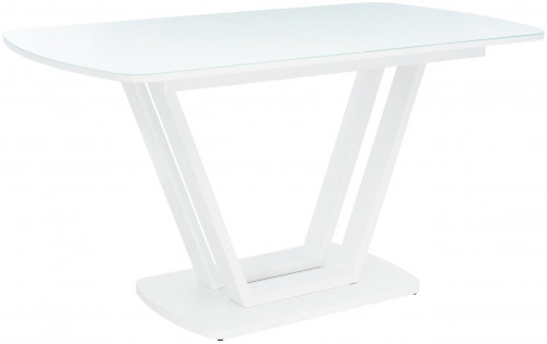 стол раздвижной leset каби металл белый, стекло белое в Нижневартовске