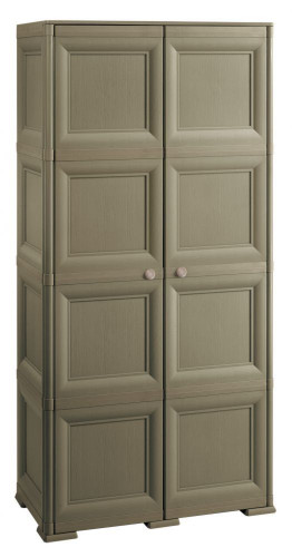 шкаф пластиковый omnimodus узкий двухстворчатый серый в Нижневартовске