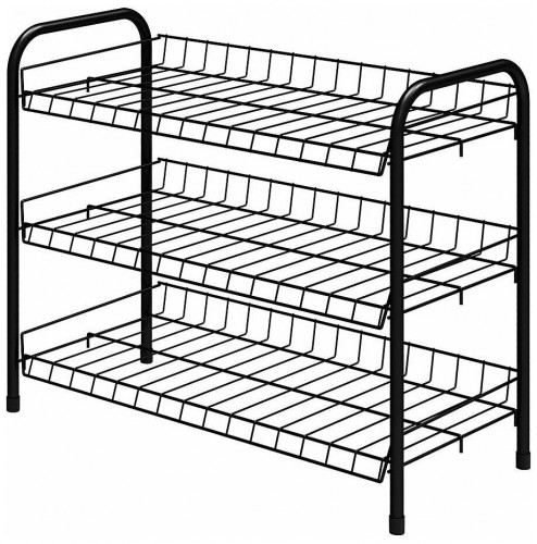 этажерка для обуви inhome эти1 с 3 полками 660х280х520мм и с нагрузкой до 20 кг, черный в Нижневартовске