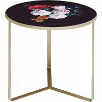 столик приставной flores черный 45x50 в Нижневартовске