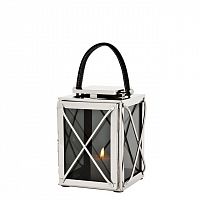 подсвечник-фонарь серебряный с черным стеклом ipanema s от eichholtz, 25 см в Нижневартовске