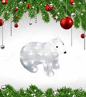 фигурка светодиодная «белый медведь-4» 25x31см (11037) uld-m3125-040/sta в Нижневартовске