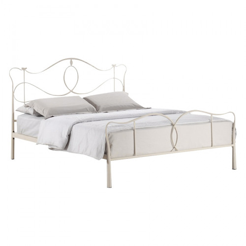 кованая двуспальная кровать 160х200 белая lili в Нижневартовске