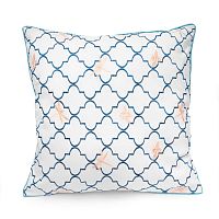 декоративная подушка квадратная с синим узором и стрекозами в Нижневартовске