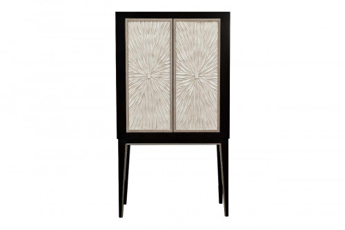 шкаф барный с 2 дверцами черный с бежевым в Нижневартовске