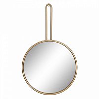 зеркало настенное круглое золотое с ручкой nina в Нижневартовске