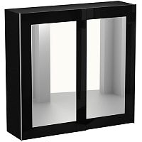 шкаф kristal с зеркалами и окрашенным стеклом черный в Нижневартовске
