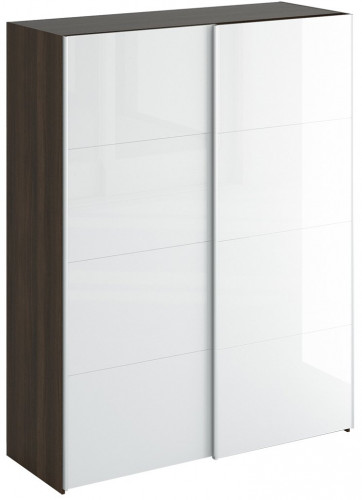 шкаф-купе slide 1700 белый глянец с коричневым в Нижневартовске