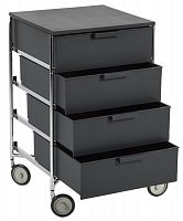тумба на колесиках mobil 4 ящика пластик металл черная в Нижневартовске