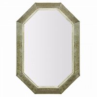 зеркало восьмиугольное вытянутое серебряное в состаренной раме julian в Нижневартовске