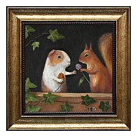 картина в раме орех и клевер в Нижневартовске