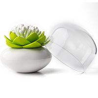 контейнер для хранения ватных палочек lotus белый-зеленый в Нижневартовске