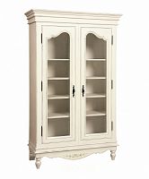 шкаф-витрина марсель с узором с состариванием молочно-белый в Нижневартовске