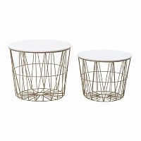 стол-корзина flora d золотого цвета, белого цвета в Нижневартовске