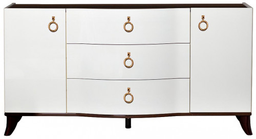 комод белый, коричневая столешница в Нижневартовске