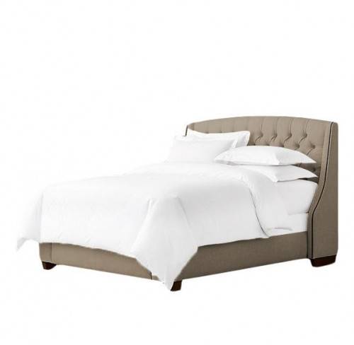 кровать hugo 90х200 велюр коричнево-серый р в Нижневартовске