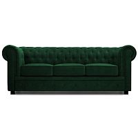 диван прямой трехместный честерфилд зеленый 220 см в Нижневартовске